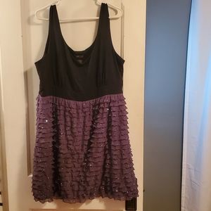 Torrid black and purple dress size 3